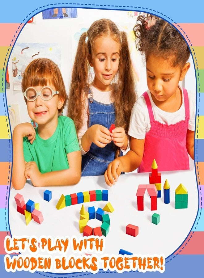 SAMVARDHAN 3D Wooden Shapes Geometric Solids Wooden Blocks for Preschool Elementary Education Early Learning for 2-9 Yrs Kids (Set of 98) - Image 4